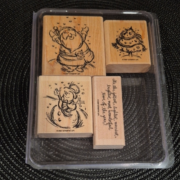 Stampin' Up! Other - STAMPIN' UP! Retired 2007 'Jolliest Time Of The Year' Stamp Set, Set of 4 Stamps